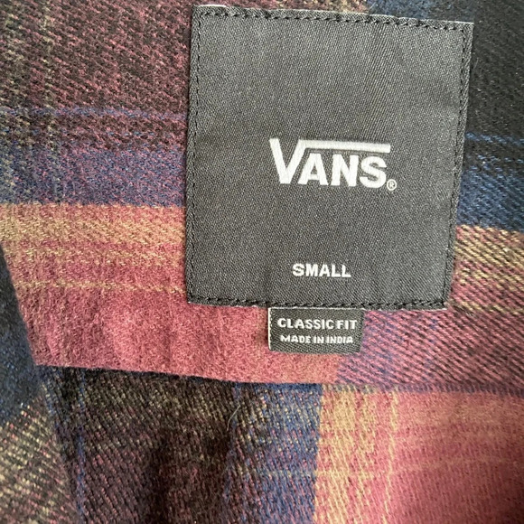 VANS Plaid Oversized Heavyhitter Flannel Button Down Shacket Shirt Sz S - Picture 11 of 15